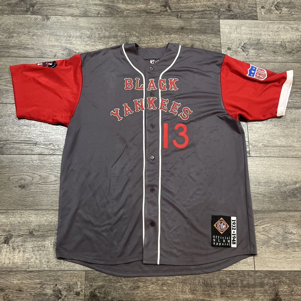 Y2K Headgear Negro League Black Yankees #13 Baseball Jersey XXXXL 4XL NLBM